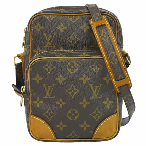 正品路易威登 LV 亞馬遜 Monogram 單肩包 Pochette 棕色 M45236 亞馬遜包二手