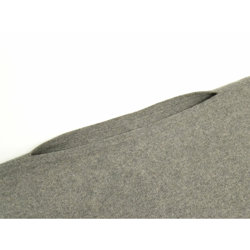 正品愛馬仕 HERMES 雨披開衫上衣 TU 羊絨灰色女士服裝衣服二手貨-2