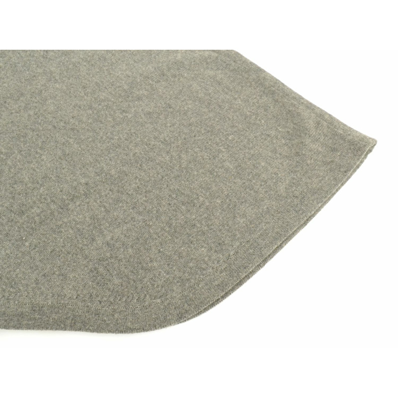 正品愛馬仕 HERMES 雨披開衫上衣 TU 羊絨灰色女士服裝衣服二手貨-4