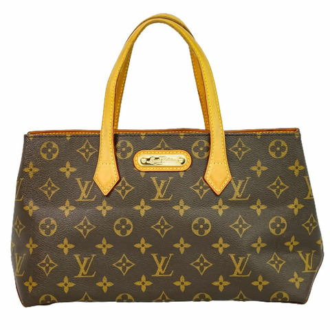 正品路易威登 LOUIS VUITTON LV Wilshire PM 交織字母手提包手提包棕色 M45643 Wilshire Vuitton 包二手