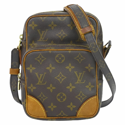 正品路易威登 LV 亞馬遜 Monogram 單肩包 Pochette 棕色 M45236 亞馬遜包二手