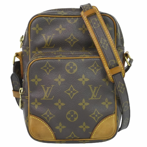 正品路易威登 LOUIS VUITTON LV 亞馬遜 Monogram 單肩包 手提包 棕色 M45236 亞馬遜威登包 二手