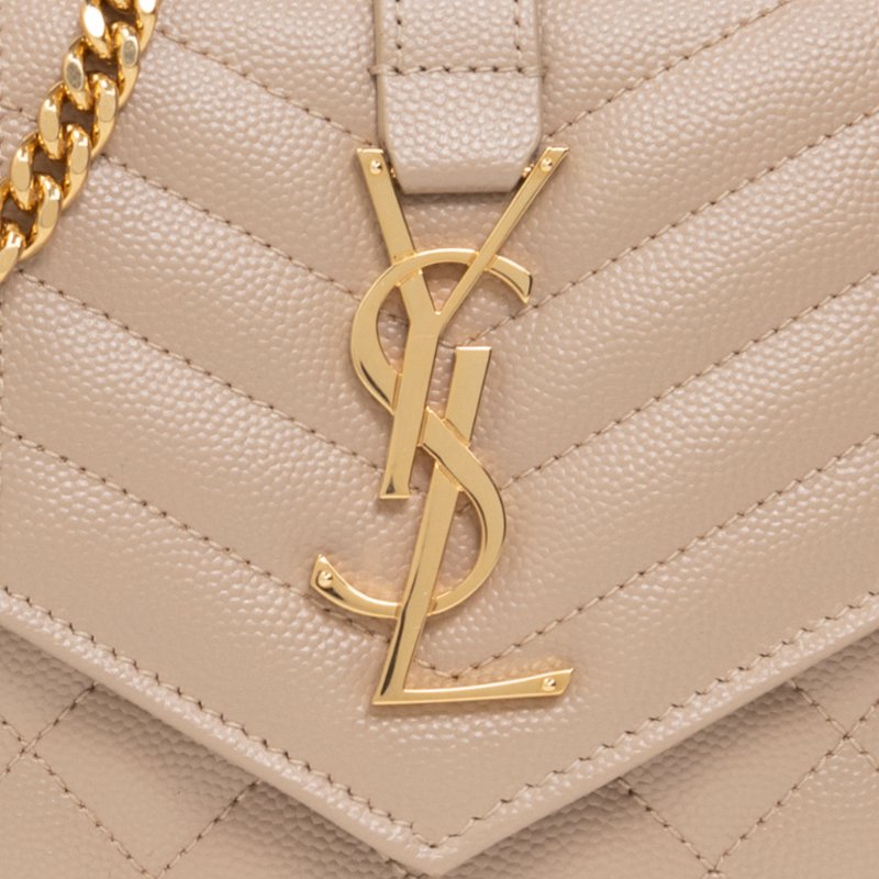 Saint Laurent 620280 YSL 三種縫線 WOC金鍊包 乾燥玫瑰金字( 當季熱門新品 下單前請先詢問 )-5