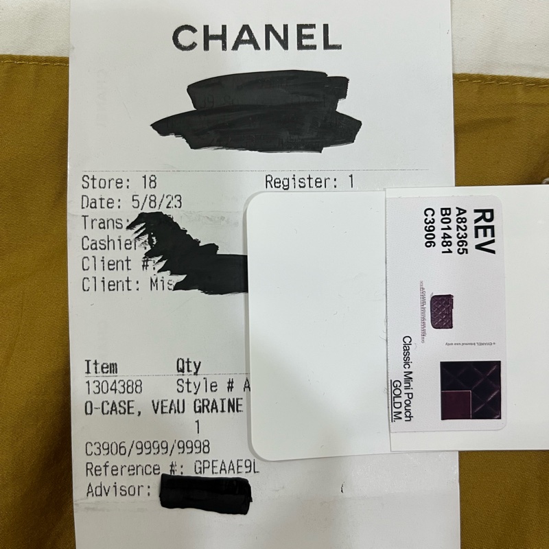 Chanel 芯片款 入門款必買/一字拉零錢包/黑金荔枝-14