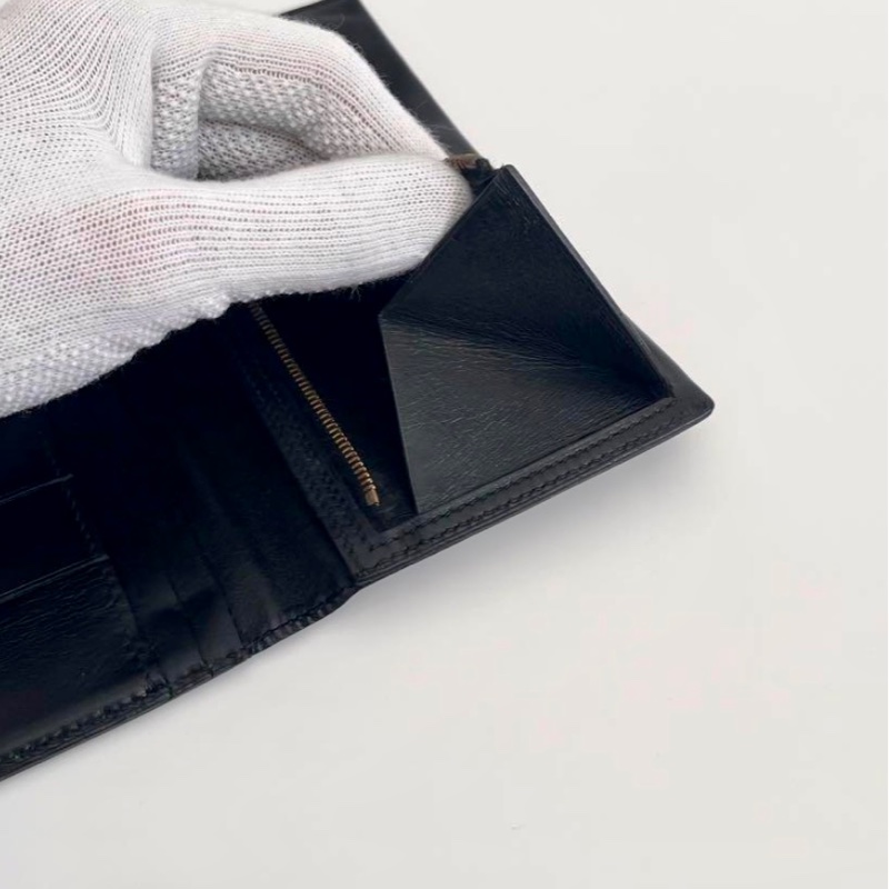 便宜到蛀牙2手 稀有愛馬仕Vip才能選的Box皮革金釦Bears黑長夾-19