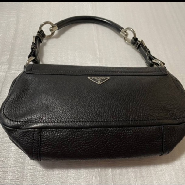 Prada 荔枝皮特殊背帶 肩背包 hobo包 麻將包-7