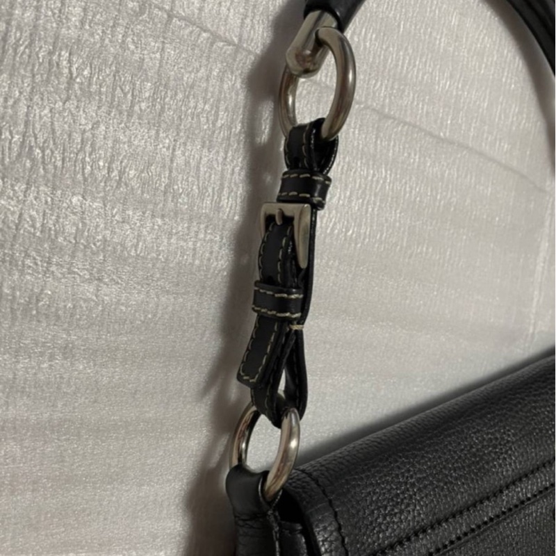 Prada 荔枝皮特殊背帶 肩背包 hobo包 麻將包-18