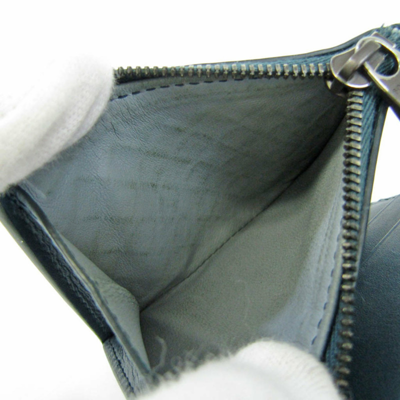 【日本直送】Bottega Veneta Intrecciato 女士、男士皮革錢包（雙折）深綠色-3