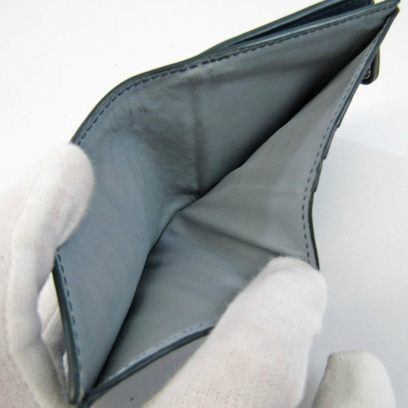 【日本直送】Bottega Veneta Intrecciato 女士、男士皮革錢包（雙折）深綠色-4