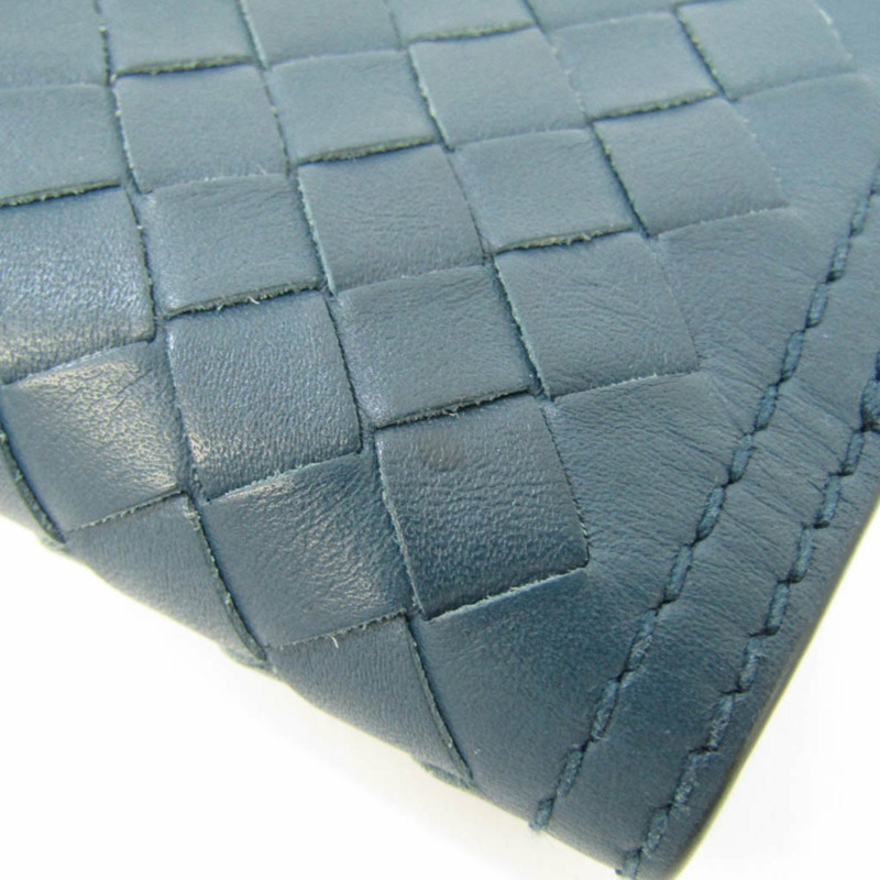【日本直送】Bottega Veneta Intrecciato 女士、男士皮革錢包（雙折）深綠色-5