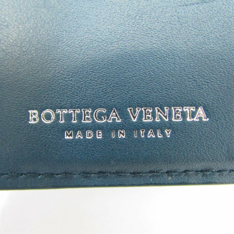 【日本直送】Bottega Veneta Intrecciato 女士、男士皮革錢包（雙折）深綠色-10