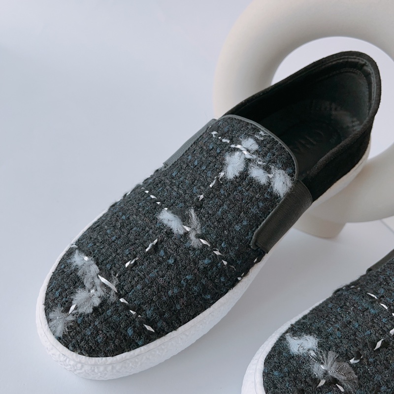 Chanel 毛呢 休閒平底鞋-1