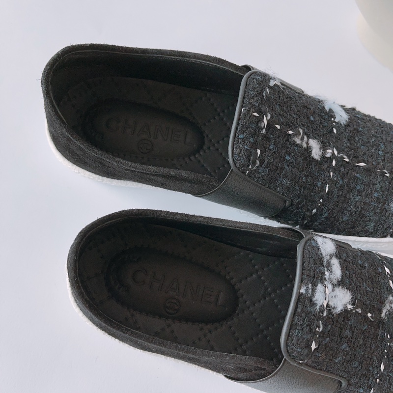 Chanel 毛呢 休閒平底鞋-3