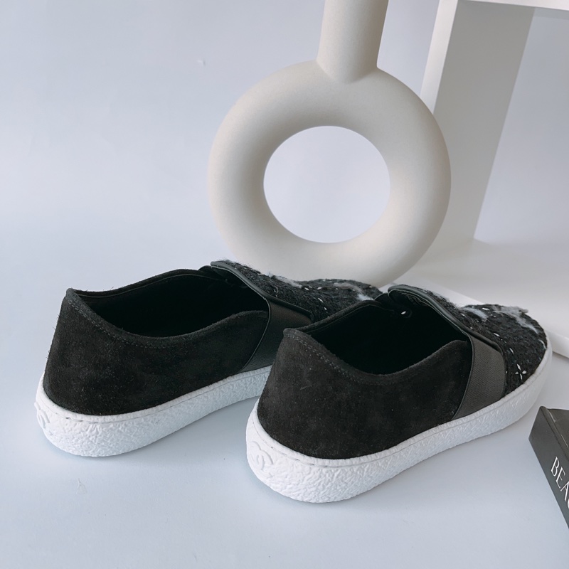 Chanel 毛呢 休閒平底鞋-5