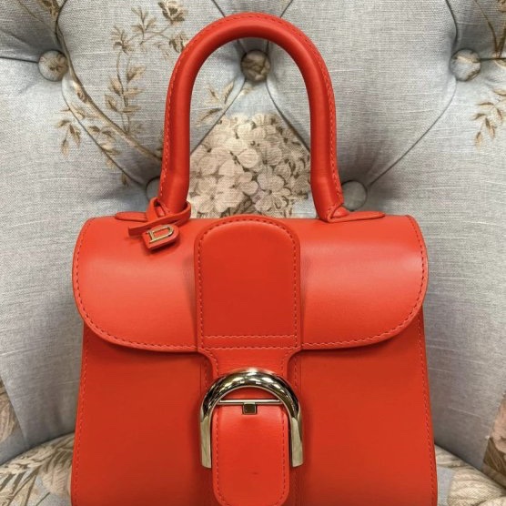 Delvaux超級美的莓紅色經典Brillant-0