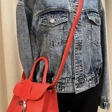 Delvaux超級美的莓紅色經典Brillant-1