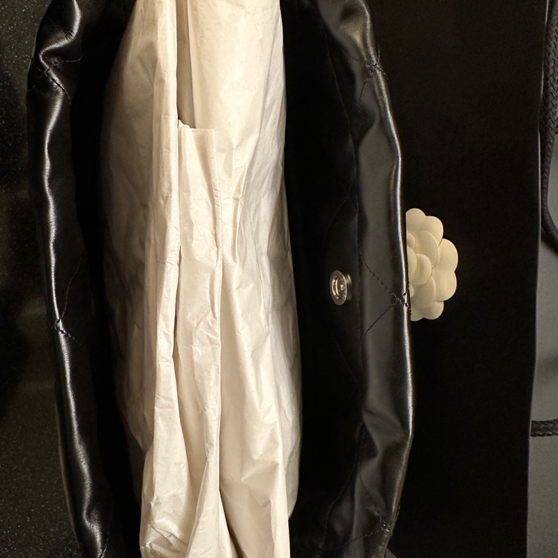 近全新Chanel香奈兒22bag黑銀 中號-3