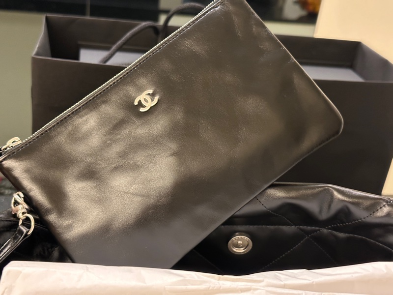 近全新Chanel香奈兒22bag黑銀 中號-4