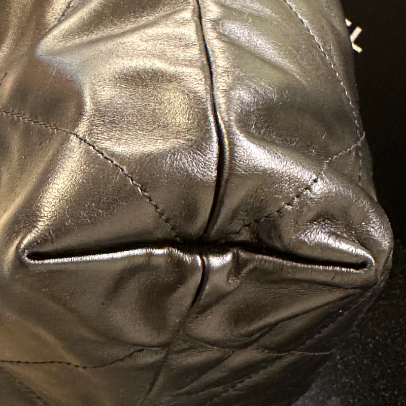 近全新Chanel香奈兒22bag黑銀 中號-6