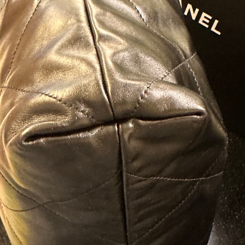 近全新Chanel香奈兒22bag黑銀 中號-7