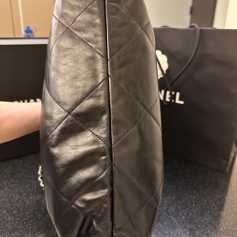 近全新Chanel香奈兒22bag黑銀 中號-9
