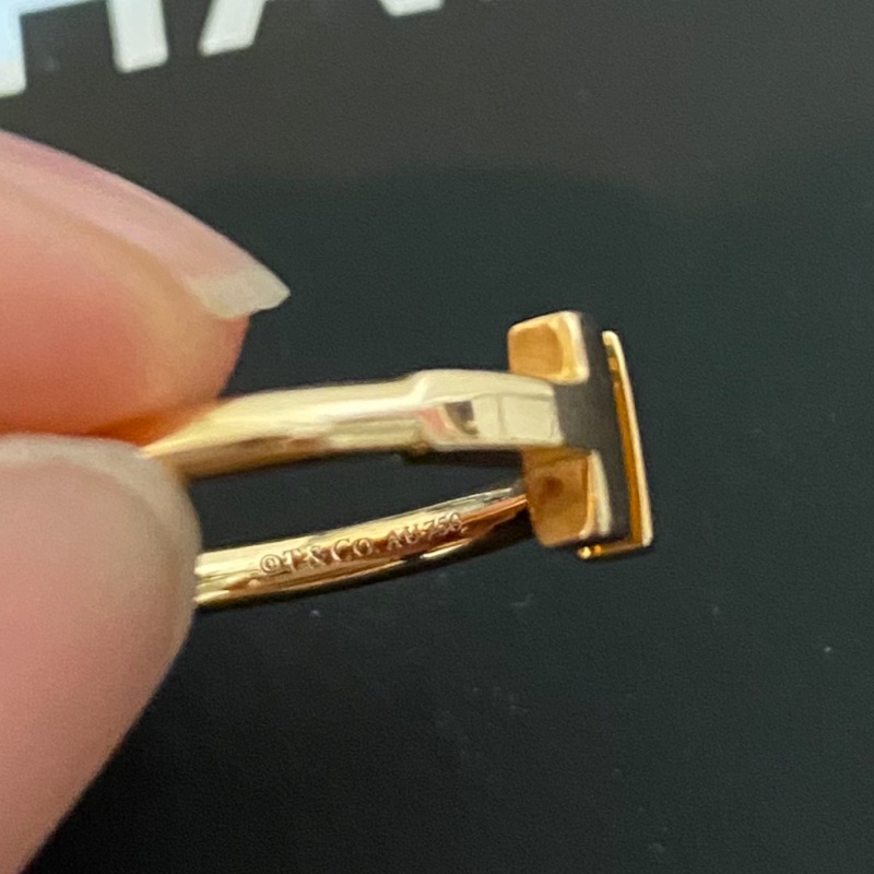 Tiffany &Co. T wire 玫瑰金 線圈戒指（6號）-3