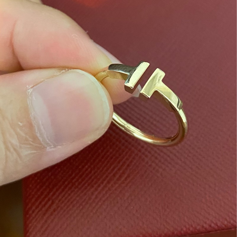 Tiffany &Co. T wire 玫瑰金 線圈戒指（6號）-5