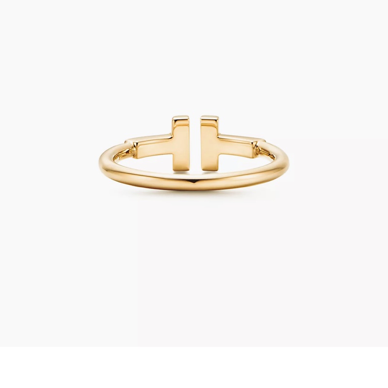 Tiffany &Co. T wire 玫瑰金 線圈戒指（6號）-8