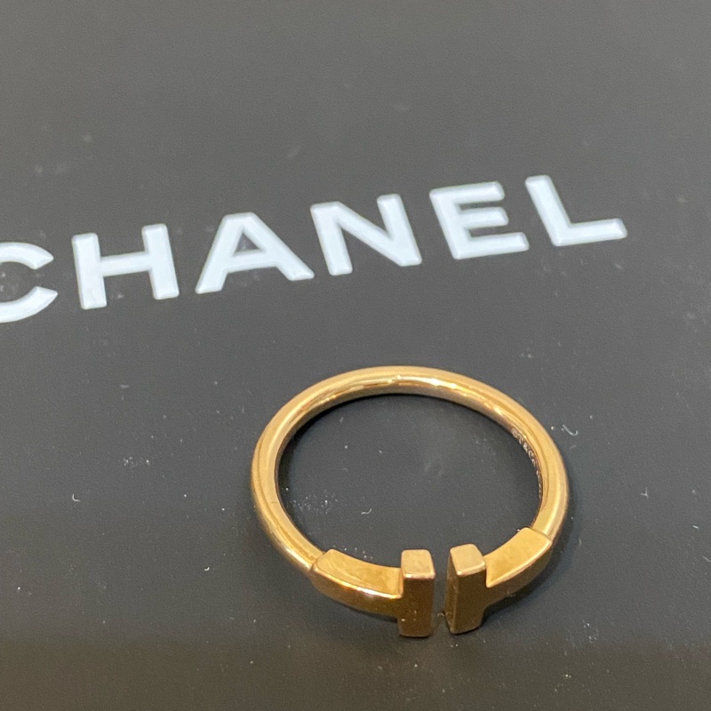 Tiffany &Co. T wire 玫瑰金 線圈戒指（6號）-11