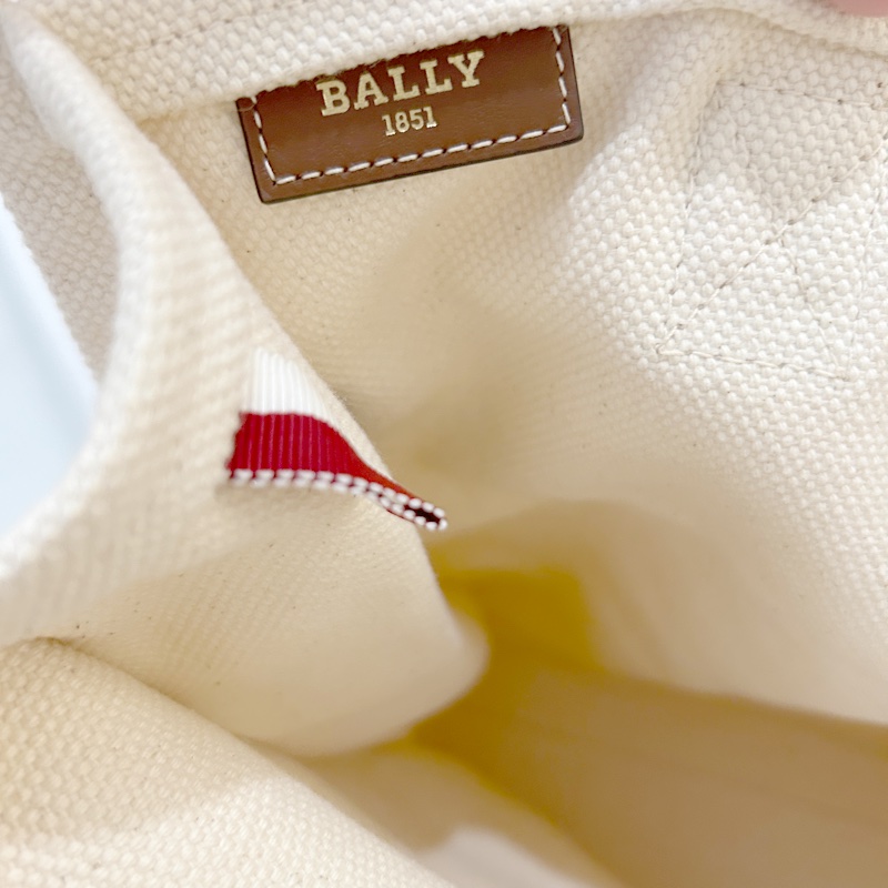 BALLY 帆布配牛皮革 大號單肩手提包 女款 WAE057 CV011 I135Y-4