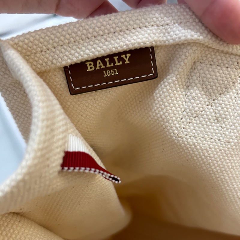 BALLY 帆布配牛皮革 大號單肩手提包 女款 WAE057 CV011 I135Y-13