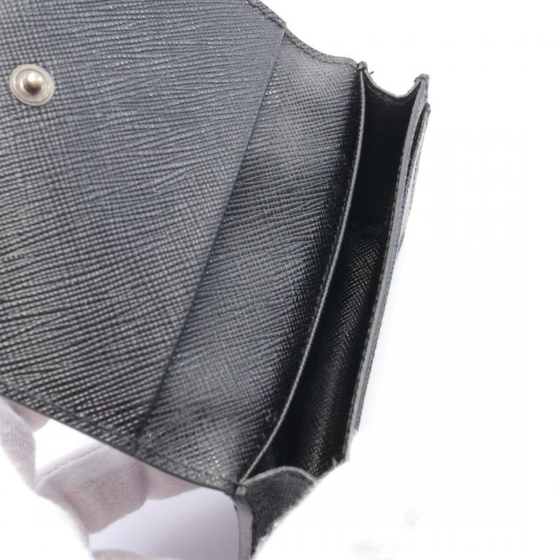 【日本直送】 卡片夾 SAFFIANO皮 黑色-2