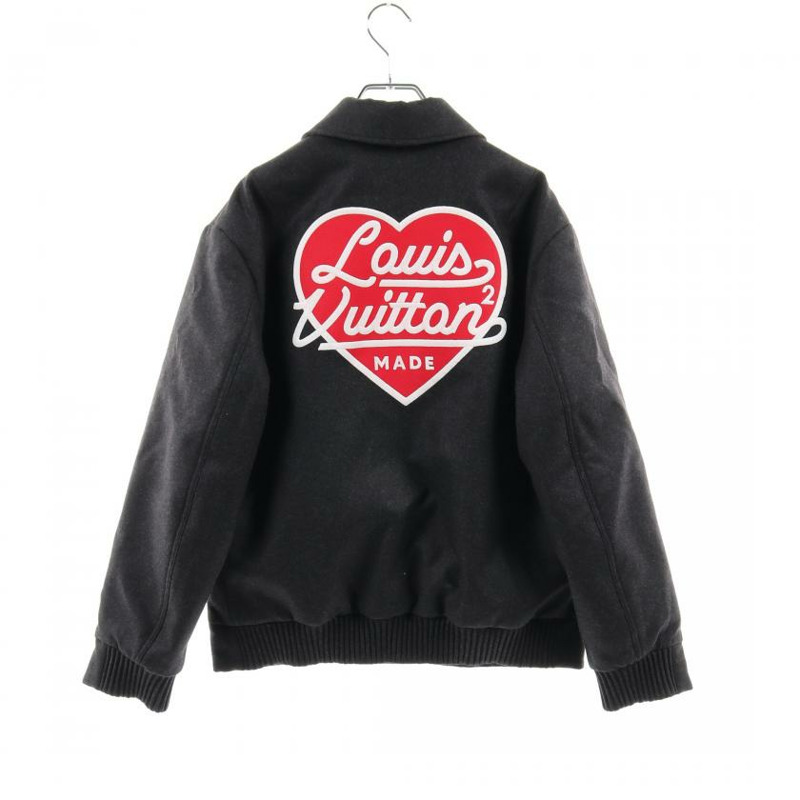 【日本直送】 Pre-owned LOUIS VUITTON LOUIS VUITTON × NIGO reversible padding Blouson wool Dark gray-1