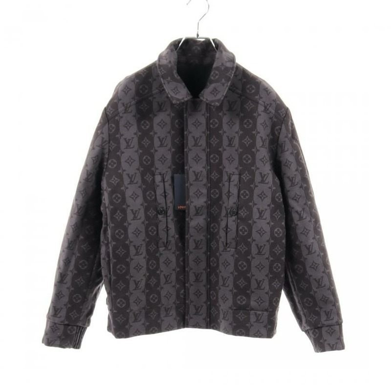 【日本直送】 Pre-owned LOUIS VUITTON LOUIS VUITTON × NIGO reversible padding Blouson wool Dark gray-2