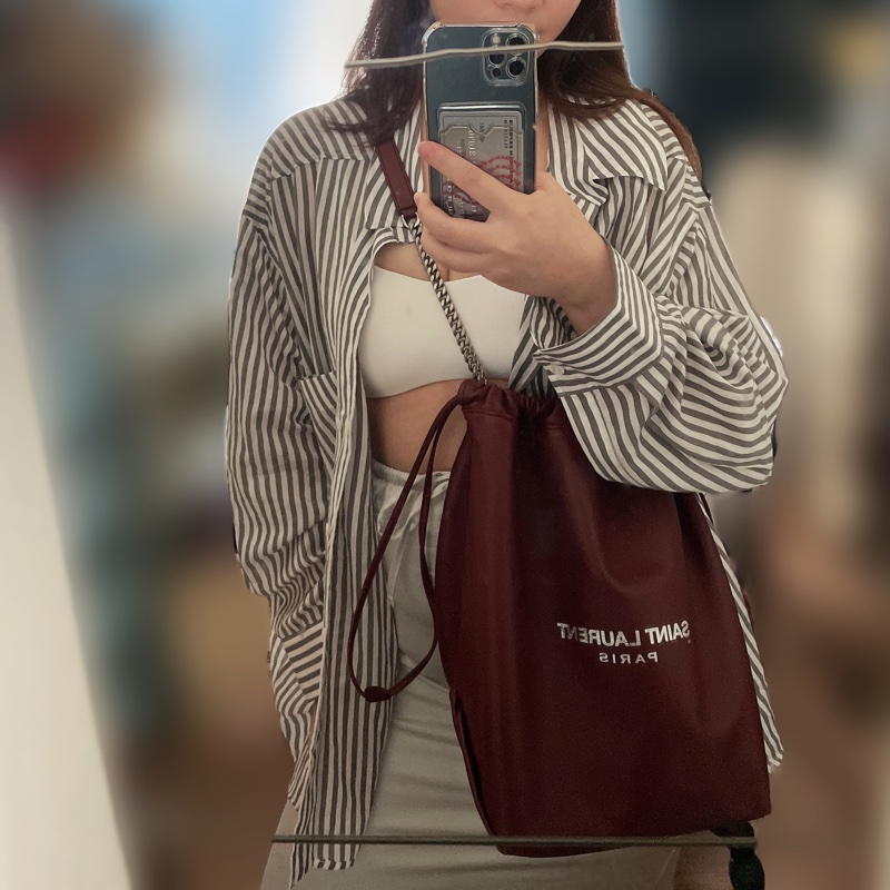 YSL SAINT LAURENT TEDDY 水桶包側肩背包-8