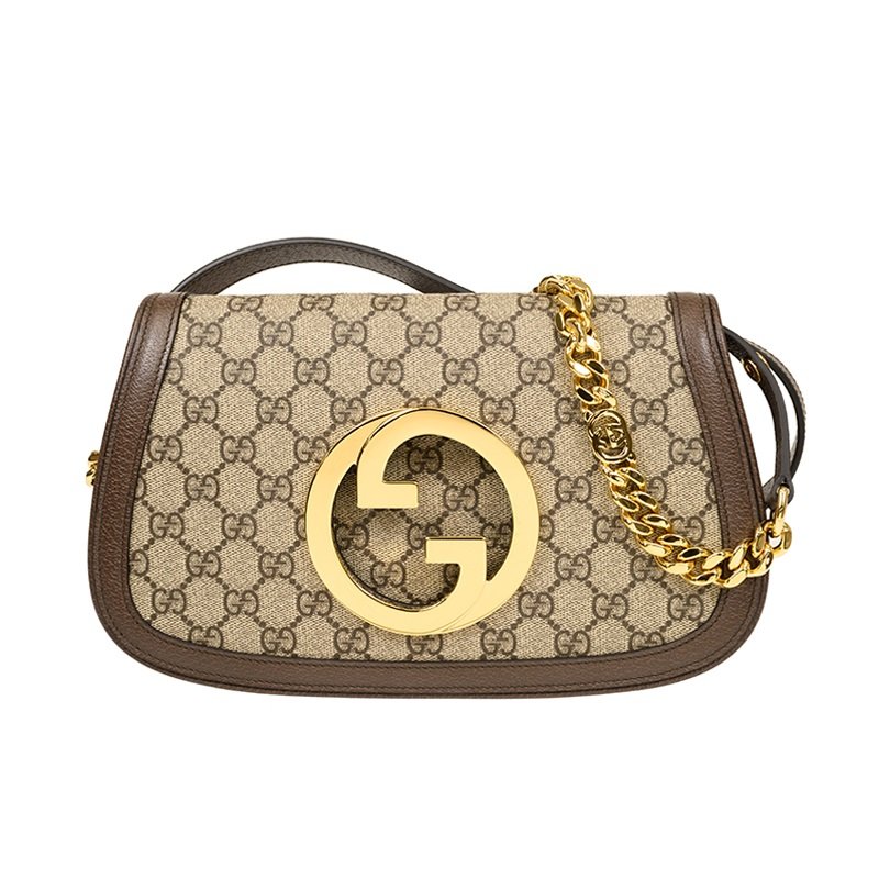 Gucci ‎699268 Blondie 復古馬鞍單肩包 米色及烏木色(當季熱門新品 下單前請先詢問)-6