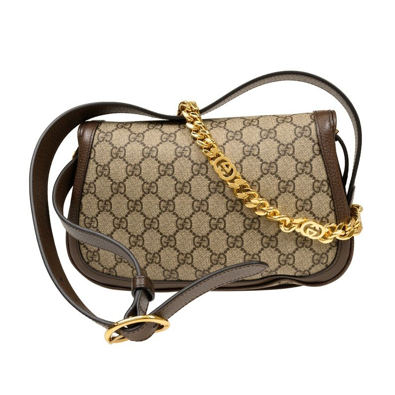Gucci ‎699268 Blondie 復古馬鞍單肩包 米色及烏木色(當季熱門新品 下單前請先詢問)-8