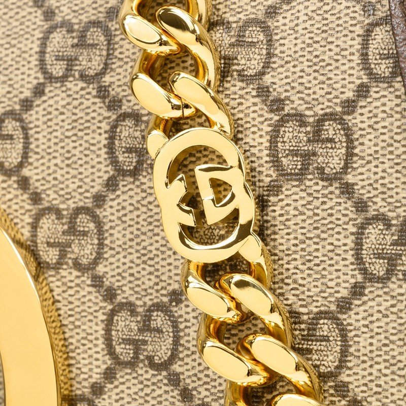 Gucci ‎699268 Blondie 復古馬鞍單肩包 米色及烏木色(當季熱門新品 下單前請先詢問)-9