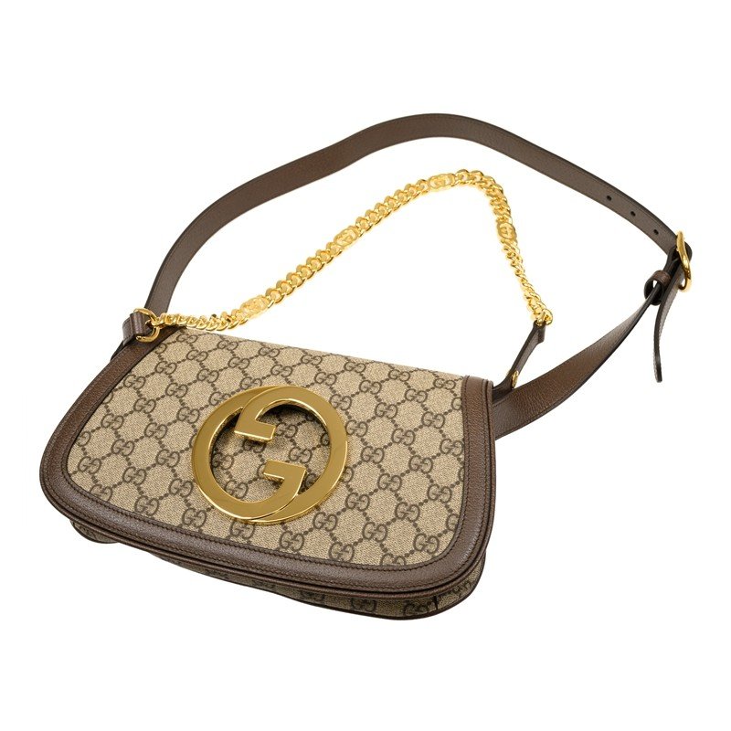 Gucci ‎699268 Blondie 復古馬鞍單肩包 米色及烏木色(當季熱門新品 下單前請先詢問)-10