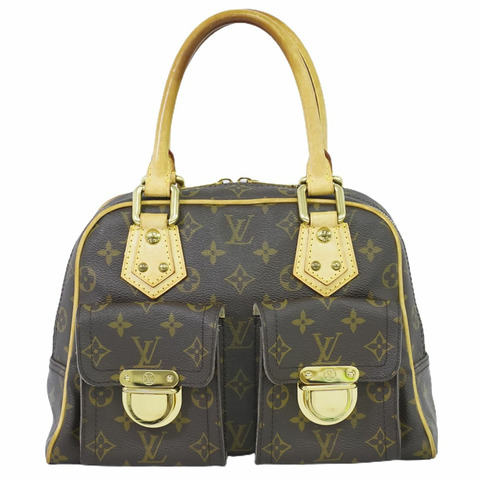 正品路易威登 LV 曼哈頓 PM Monogram 手提包棕色 M40026 曼哈頓威登包二手
