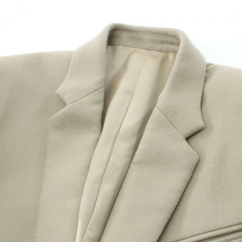 【日本直送】 Pre-owned CELINE Crombie chester coat wool Gray beige-4