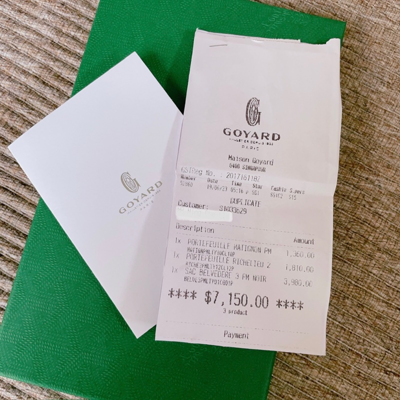 Maison Goyard RICHELIEU手工帆布 對開扣式長夾(藍)-8