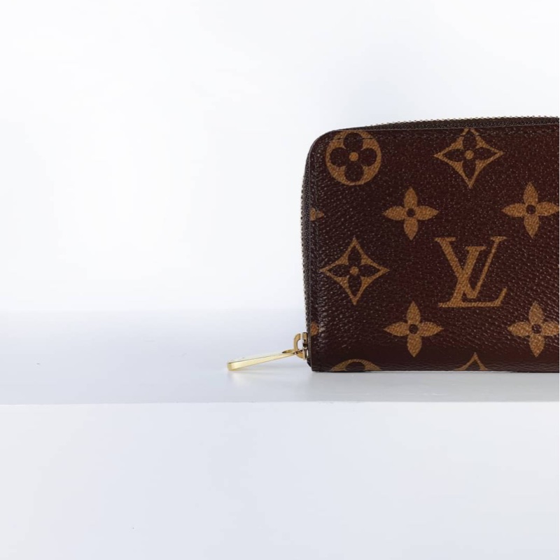 LV 經典拉鍊零錢包 老花款-2