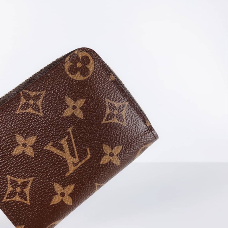 LV 經典拉鍊零錢包 老花款-6