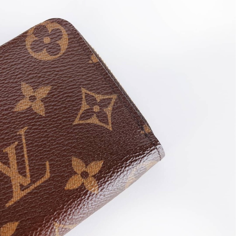 LV 經典拉鍊零錢包 老花款-7