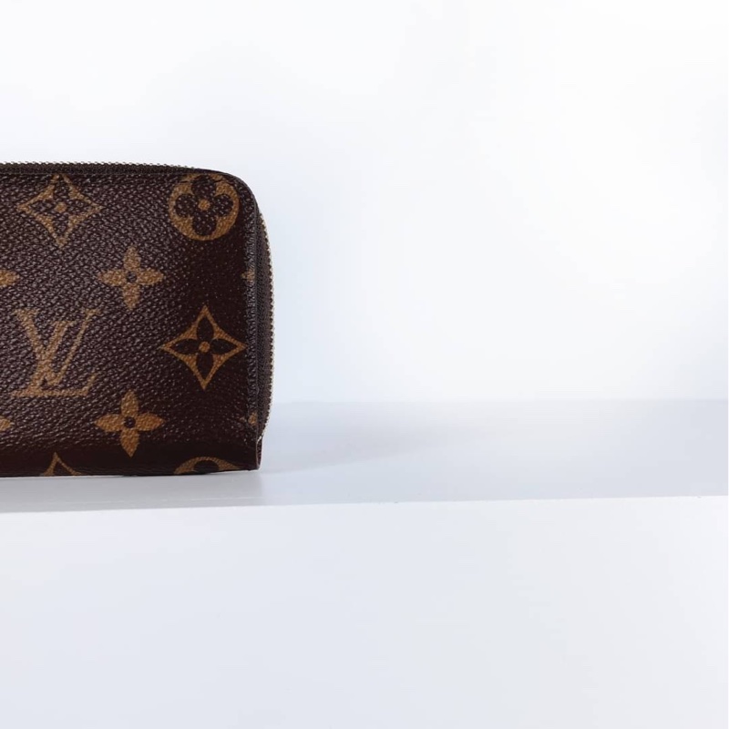 LV 經典拉鍊零錢包 老花款-19