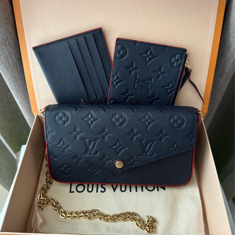 LV 三合一WOC鏈帶皮夾-0