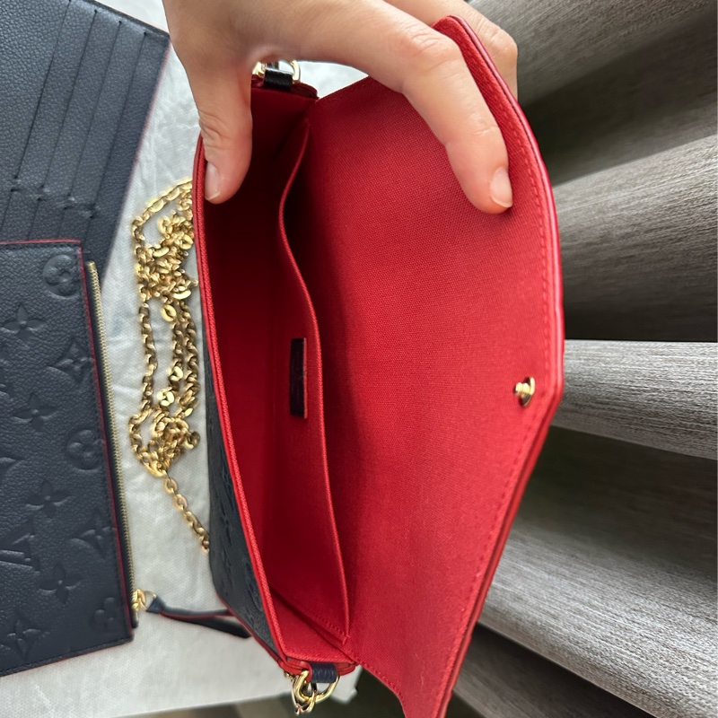 LV 三合一WOC鏈帶皮夾-9