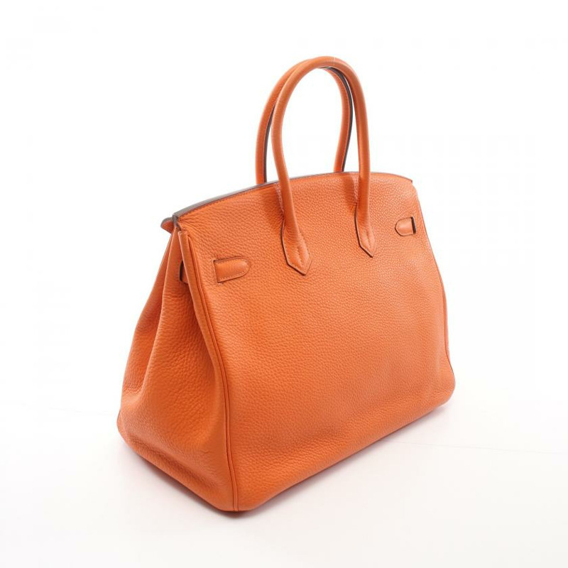 【日本直送】 Birkin 鉑金包35 手提包 Togo小公牛皮 橙色 金色五金 □N刻印-1
