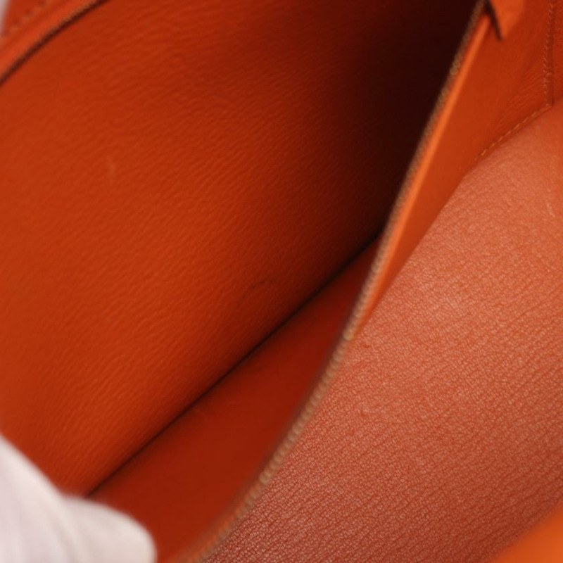 【日本直送】 Birkin 鉑金包35 手提包 Togo小公牛皮 橙色 金色五金 □N刻印-4